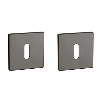Sleutel rozet vierkant 52X52X5mm Antraciet gepolijst