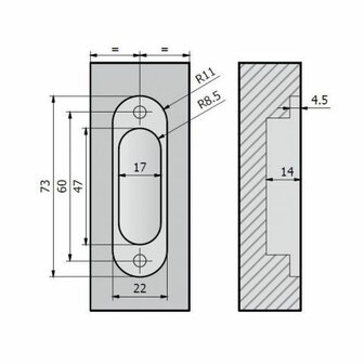 Magneet deursluiter Wit