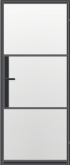 Aluminium opdekdeur met blank glas