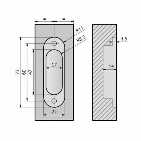 Magneet deursluiter Wit