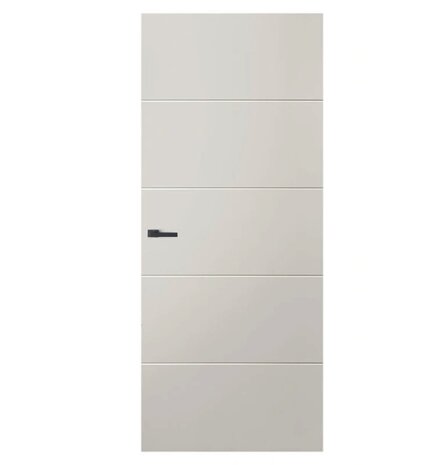 Vandret afgelakte deur