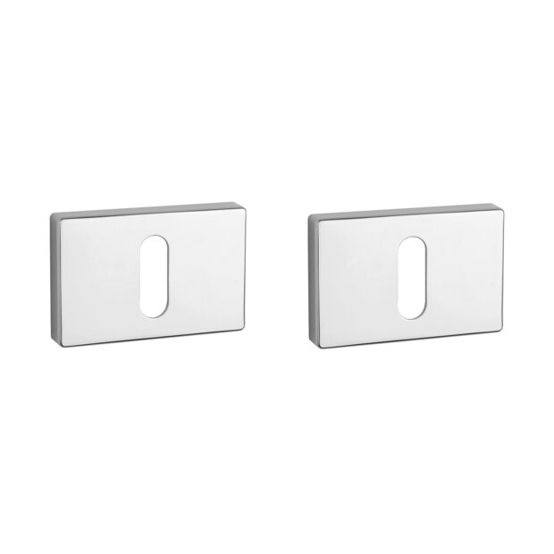 Sleutel rozet rechthoek 50X33X7mm chroom gepolijst