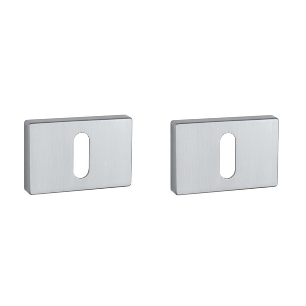 Sleutel rozet rechthoek 50X33X7mm mat chroom