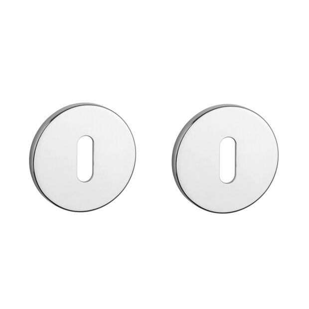 Sleutel rozet rond 52X5mm chroom gepolijst