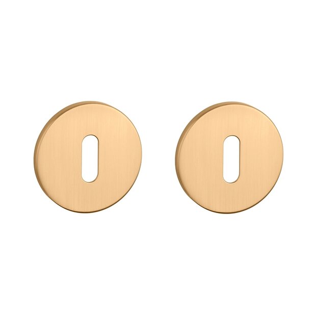 Sleutel rozet rond 52X5mm Goud satijn