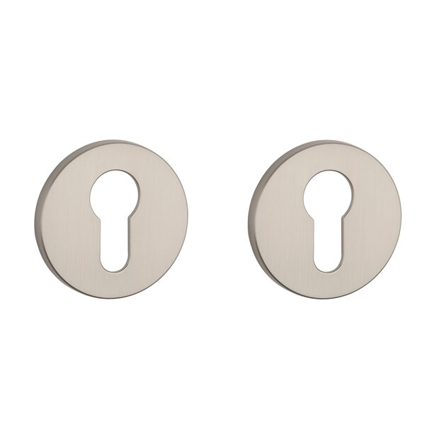 Cilinder rozet rond 52X5mm nikkel