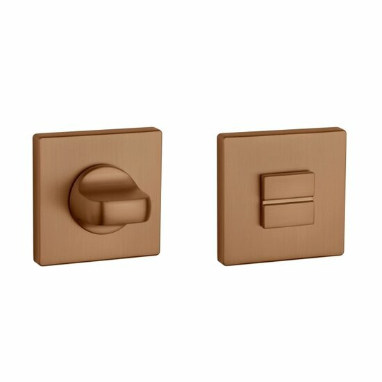 Aprile Premium WC garnituur 52x52x7mm mat koper PVD