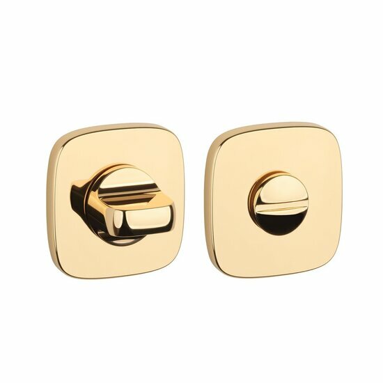 APRILE WC garnituur 52x52x7mm afgerond &ndash; goud gepolijst