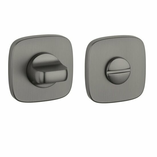 APRILE WC garnituur 52x52x7mm afgerond &ndash; Grafiet