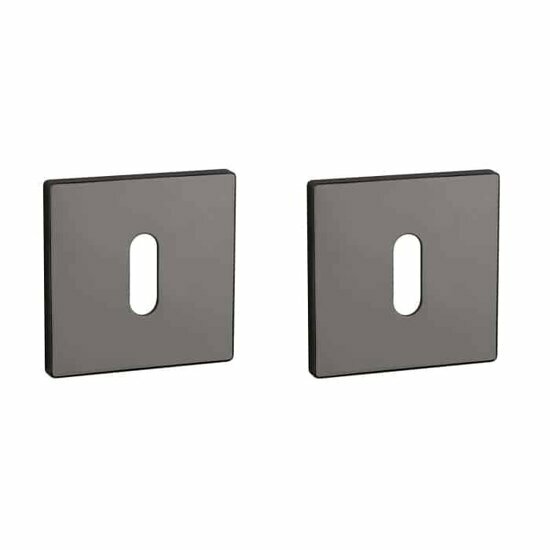 Aprile Prestige sleutelrozetten 52x52x5mm antraciet gepolijst PVD