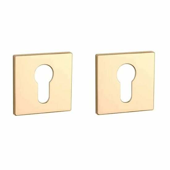 Aprile Prestige cilinderrozetten 52x52x5mm goud gepolijst