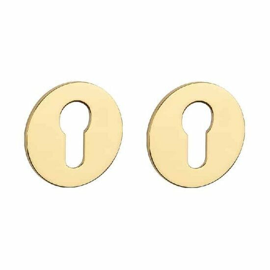 Ronde cilinderplaatjes OVAL 1711 ultra dun 3mm goud gepolijst PVD