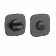 APRILE WC garnituur 52x52x7mm afgerond -zwart