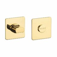 Vierkant WC garnituur KVADRAT 1712 ultra dun 3mm goud gepolijst PVD