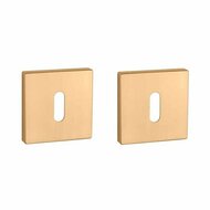 Aprile Premium sleutelrozetten 52x52x7mm mat goud