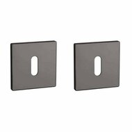 Aprile Prestige sleutelrozetten 52x52x5mm antraciet gepolijst PVD