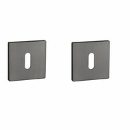 Aprile Prestige sleutelrozetten 52x52x5mm mat antraciet PVD