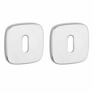 APRILE sleutelrozetten 52x52x7mm afgerond-Chroom gepolijst