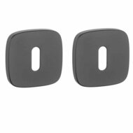APRILE sleutelrozetten 52x52x7mm afgerond-zwart