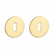 Ronde sleutelplaatjes OVAL 1710 ultra dun 3mm goud gepolijst PVD