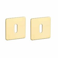 Sleutelplaatjes KVADRAT 1710 ultra dun 3mm goud PVD
