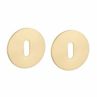 Sleutelplaatjes OVAL 1710 ultra dun 3mm &ndash; Mat goud