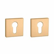 Aprile Premium cilinderrozetten 52x52x7mm mat goud