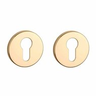 Aprile Premium cilinderrozetten &Oslash;52x7mm gepolijst goud