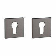 Aprile Prestige cilinderrozetten 52x52x5mm antraciet gepolijst PVD
