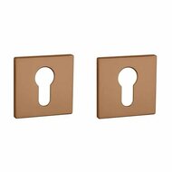 Aprile Prestige cilinderrozetten 52x52x5mm mat koper PVD