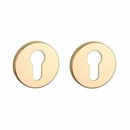 Comfort cilinderrozetten 7mm &Oslash;53mm goud gepolijst PVD