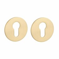 Cilinderplaatjes OVAL 1711 ultra dun 3mm &ndash; Mat goud