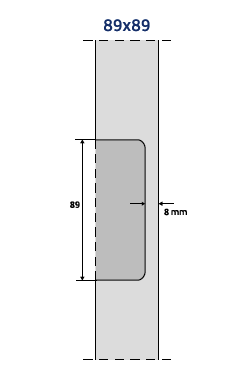 Scharnier frezing 89mm Svedex deur stomp