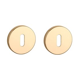 Sleutel rozet rond 53x7mm Goud gepolijst