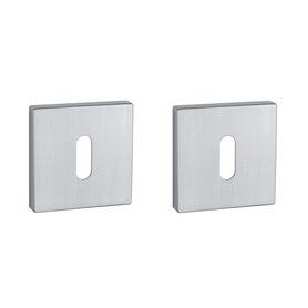 Sleutel rozet vierkant 53x53x7mm Mat chroom