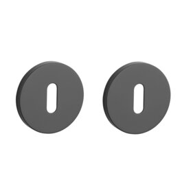 Sleutel rozet rond 52X7mm mat zwart