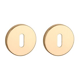 Sleutel rozet rond 52X7mm Goud gepolijst