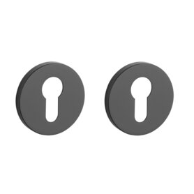 Clinder rozet rond 52X7mm mat zwart