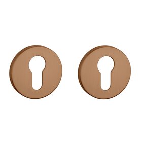 Clinder rozet rond 52X7mm mat koper