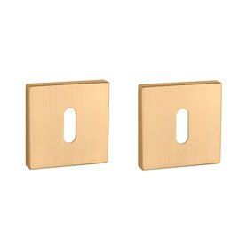 Sleutel rozet vierkant 52X52X7mm Goud satijn