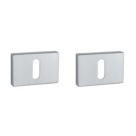 Sleutel rozet rechthoek 50X33X7mm mat chroom