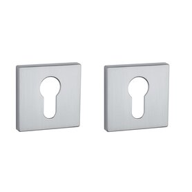 Clinder rozet vierkant 50X50X7mm mat chroom