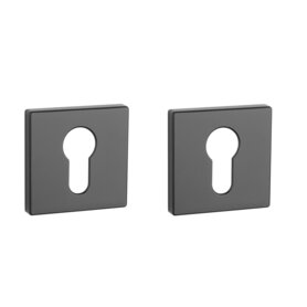 Clinder rozet vierkant 50X50X7mm mat zwart