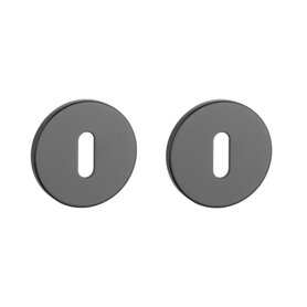 Sleutel rozet rond 52X5mm mat zwart