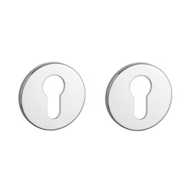 Cilinder rozet rond 52X5mm chroom gepolijst