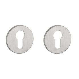 Cilinder rozet rond 52X5mm geborsteld chroom