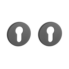 Cilinder rozet rond 52X5mm mat zwart