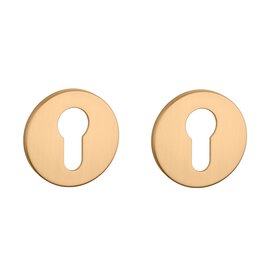 Cilinder rozet rond 52X5mm Goud satijn