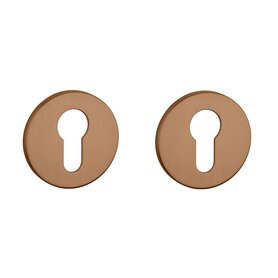 Cilinder rozet rond 52X5mm mat koper