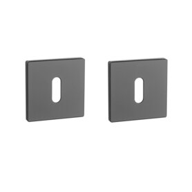 Sleutel rozet vierkant 52X52X5mm mat zwart